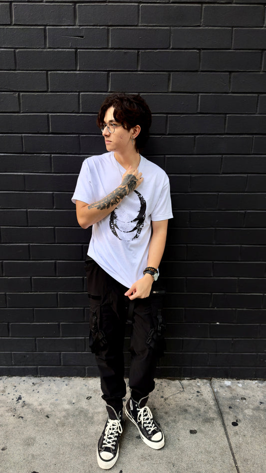 White & Black Logo T-Shirt